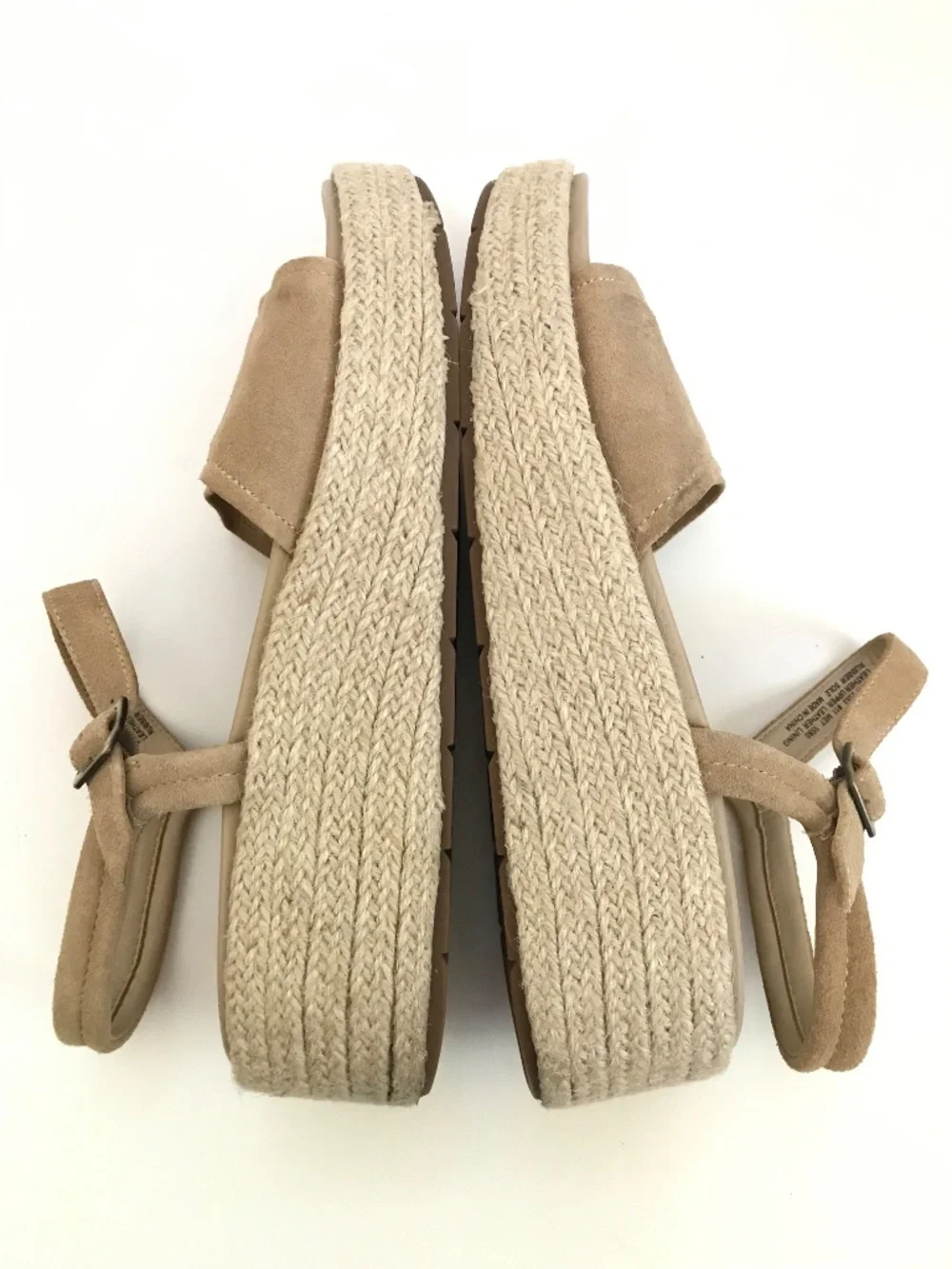 ABEO Espadrille Platform Suede Sandal Wedge Devyn Tan Women’s Size 11